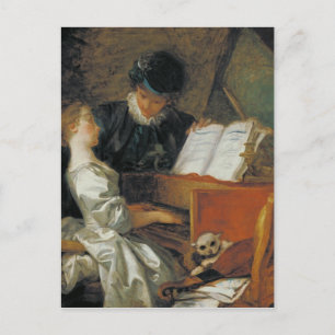 De muziekles briefkaart