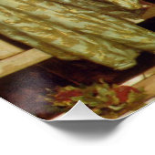 De muziekles Frederic Leighton Glossy Poster (Hoek)