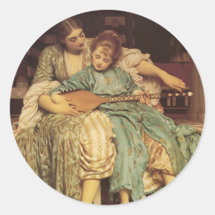 De muziekles ronde sticker