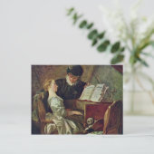 De muziekles, van Fragonard, Jean-Honoré (beste Briefkaart (Staand voorkant)