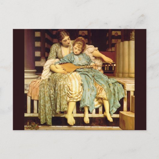 De muziekles van Frederic Leighton Briefkaart (Voorkant)