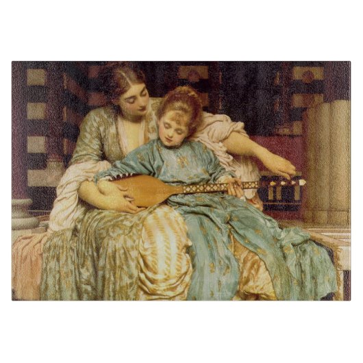 De muziekles van Frederic Leighton Snijplank (Voorkant)