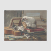 De muziekles van Henriette Ronner-Knip Tissuepapier (Voorkant)