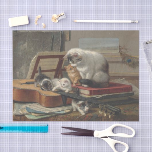 De muziekles van Henriette Ronner-Knip Tissuepapier (Craft)