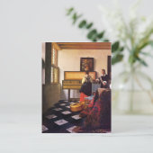 De muziekles van Johannes Vermeer Briefkaart (Staand voorkant)