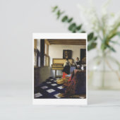 De muziekles van Johannes Vermeer Briefkaart (Staand voorkant)