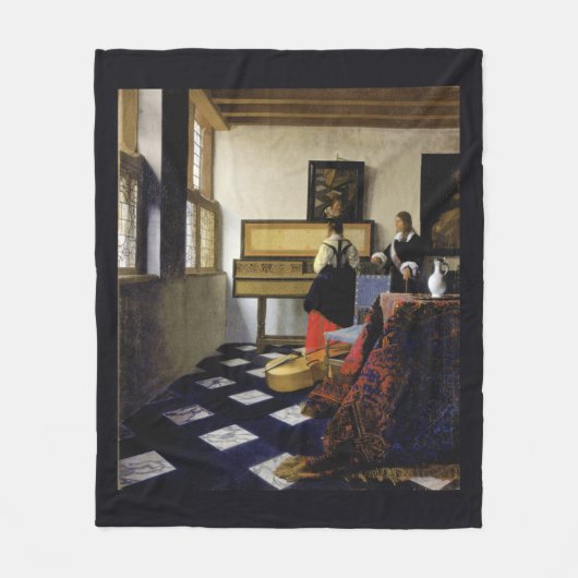 De muziekles van Johannes Vermeer Fleece Deken (Voorkant)