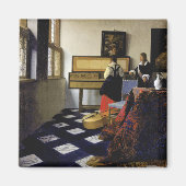 De muziekles van Johannes Vermeer Magneet (Voorkant)