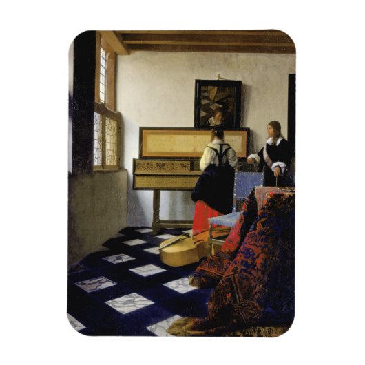 De muziekles van Johannes Vermeer Magneet (Verticaal)
