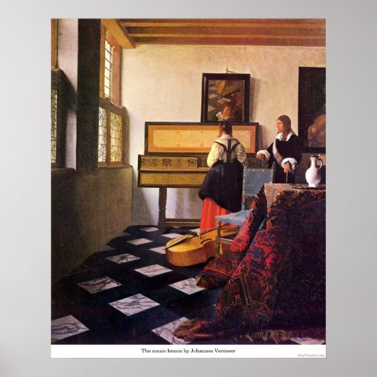 De muziekles van Johannes Vermeer Poster (Voorkant)