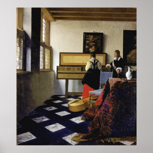 De muziekles van Johannes Vermeer Poster (Voorkant)