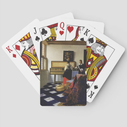 De muziekles van Johannes Vermeer Speelkaarten (Achterkant)