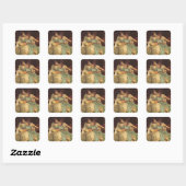 De muziekles vierkante sticker (Vel)