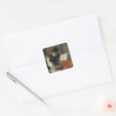 De muziekles vierkante sticker (Envelop)