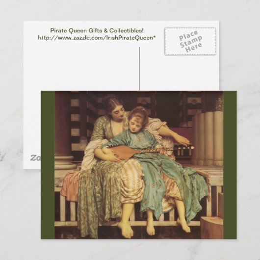 De muziekles voor Raphaelite Briefkaart (Voorkant / Achterkant)