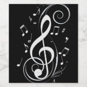 **DE MUZIEKLIEFHEBBER** IN JE LEVEN WIJN ETIKET (Enkel label)