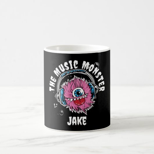 De muziekmonster gepersonaliseerde koffiemok (Center)