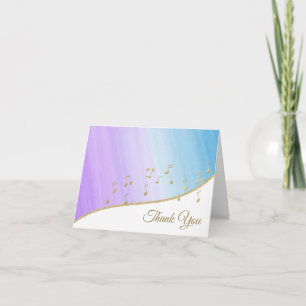 De muzieknoten danken u bedankkaart