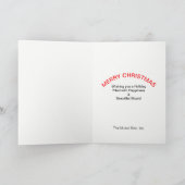 De muzikale g-Sleutel Groet van Kerstmis op Zwarte Feestdagen Kaart (Binnen)