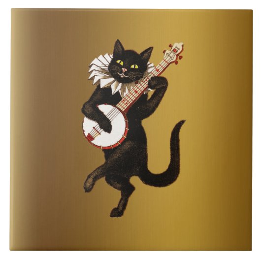 De muzikale kat, tegeltje (Voorkant)