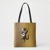 De muzikale kat, tote bag (Voorkant)