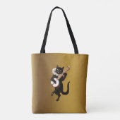 De muzikale kat, tote bag (Achterkant)