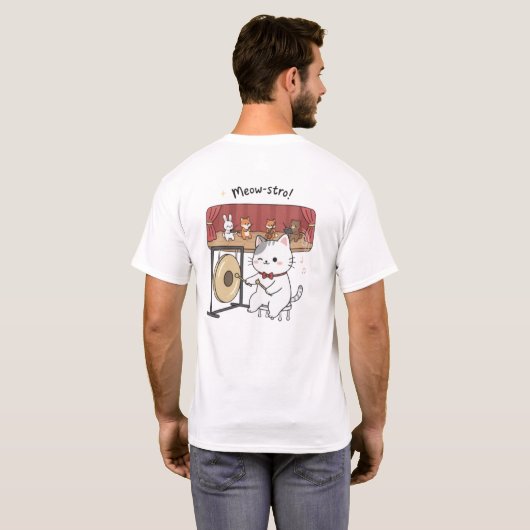 De muzikale Meow-stro en vrienden T-shirt (Achterkant volledig)