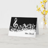 De muzikale Personaliseerbare Kaarten van de Nota (Gele Bloem)