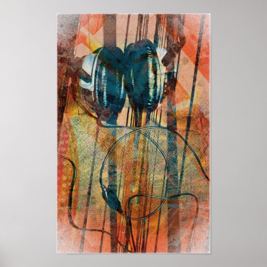 De muzikale rode Ed-telefoons van Alphonse Poster (Voorkant)