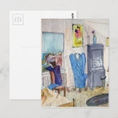 De muzikant briefkaart (Voorkant / Achterkant)