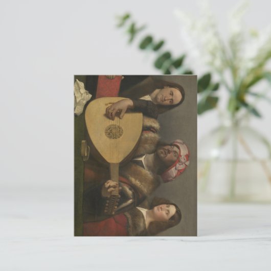 De muzikant briefkaart (Staand voorkant)