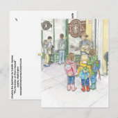 De muzikant op de markt van Pike Briefkaart (Voorkant / Achterkant)