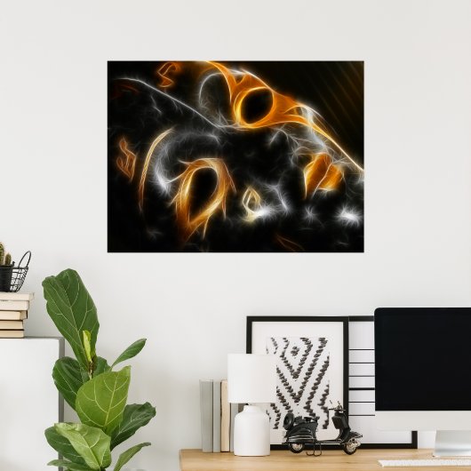 De muzikant poster (Thuiskantoor)