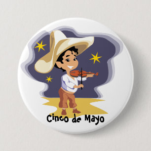 De muzikant - ronde button 7,6 cm