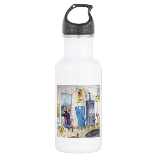 De muzikant waterfles (Voorkant)