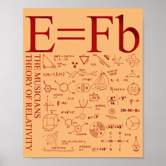De muzikanten Theory van Relativiteit Poster