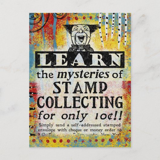 De mysterie van het verzamelen van zegels - grappi briefkaart (Voorkant)