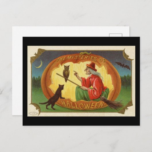 De mysteries van Halloween Witch  Briefkaart (Voorkant / Achterkant)