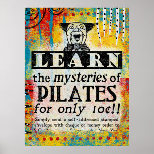 De mysteries van Pilates - Funny Vintage Ad Poster