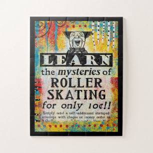 De mysteries van Roller Skating - Funny Vintage Ad Legpuzzel