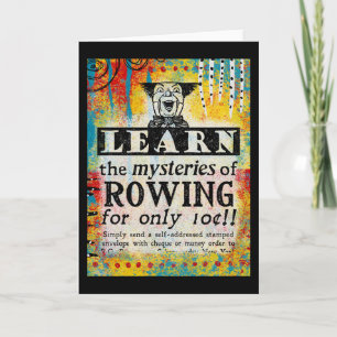 De mysteries van Rowing - Funny Vintage Ad Kaart