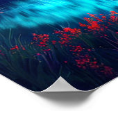 De mysterieuze blauwe boom bij het meer poster (Hoek)