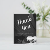 De Mysterieuze Eenhoorn Bedankt (zwarte werveling) Briefkaart (Staand voorkant)