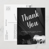 De Mysterieuze Eenhoorn Bedankt (zwarte werveling) Briefkaart (Voorkant / Achterkant)