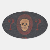 De mysterieuze schedel ovale sticker (Voorkant)