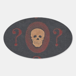De mysterieuze schedel ovale sticker
