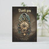 De mysterieuze steampunk-beweging bedankkaart (Staand voorkant)