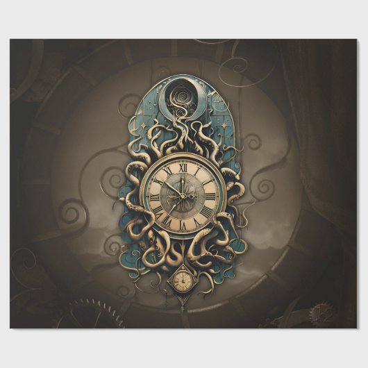 De mysterieuze steampunk beweging. cadeaupapier (Vlak)
