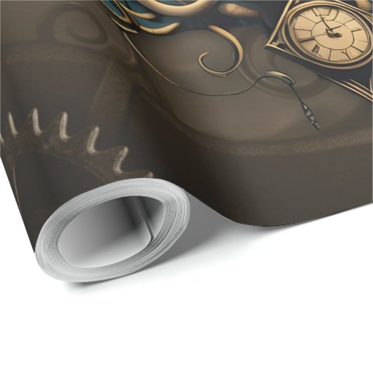 De mysterieuze steampunk beweging. cadeaupapier (Rol Hoek)