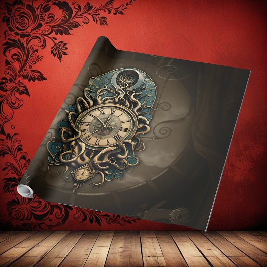 De mysterieuze steampunk beweging. cadeaupapier